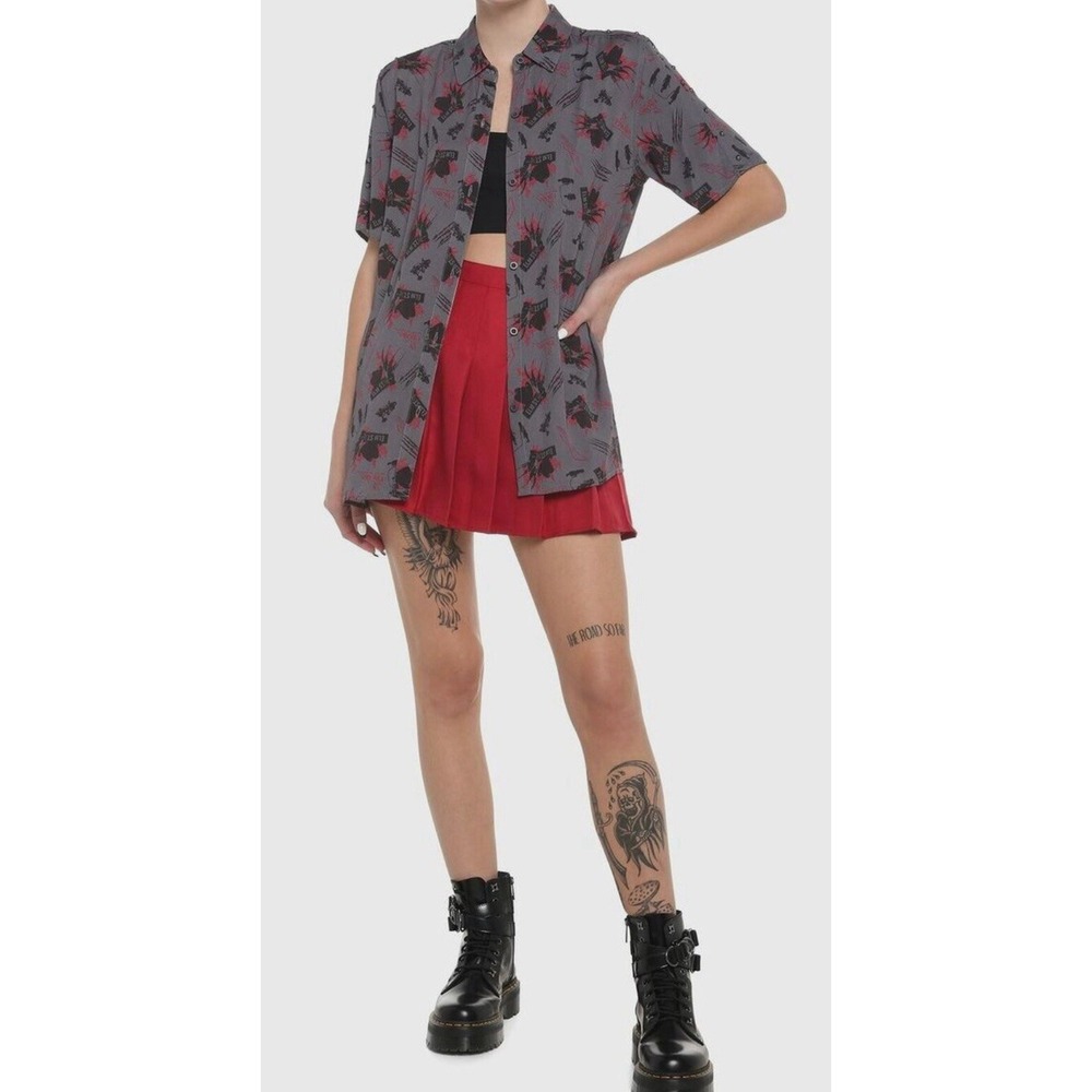 Torrid FREDDY KRUEGER NIGHTMARE ON ELM STREET STUDDED SHIRT XL 14 16 SZ‎ 1